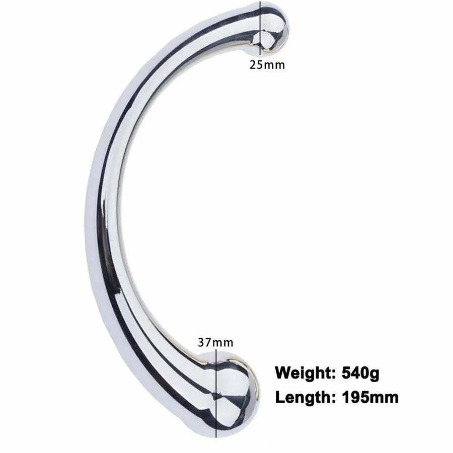 Dual Head Stainless Steel Anal Dildo