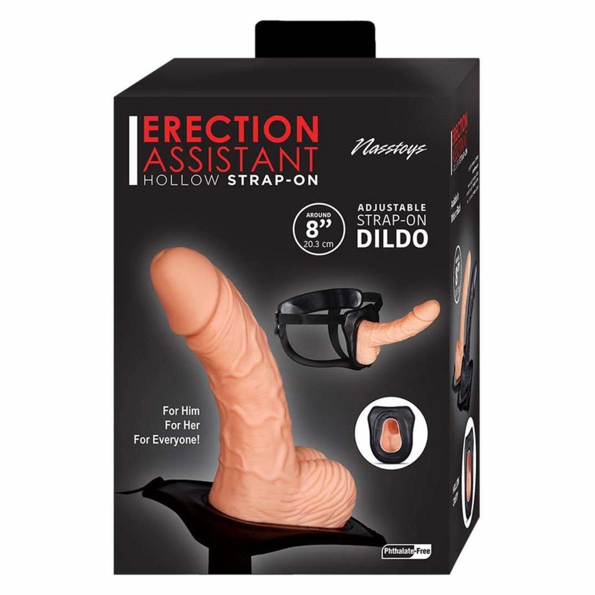Erection Assistant 8 Inch Hollow Strap-On