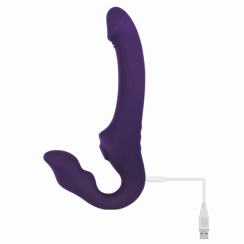 Evolved 2 Become 1 Vibrating Sucking Strapless Strap-On With Remote
