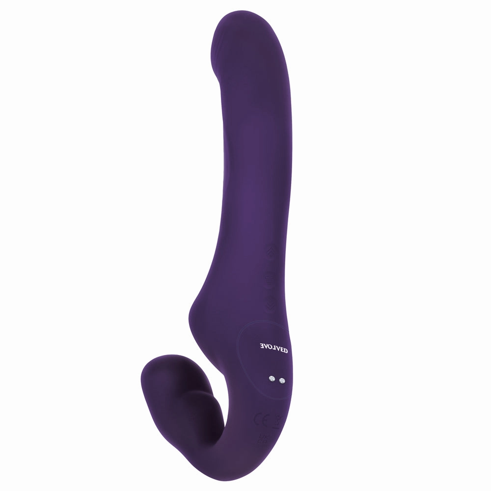Evolved 2 Become 1 Vibrating Sucking Strapless Strap-On With Remote