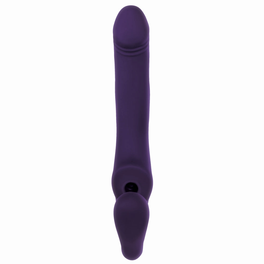 Evolved 2 Become 1 Vibrating Sucking Strapless Strap-On With Remote