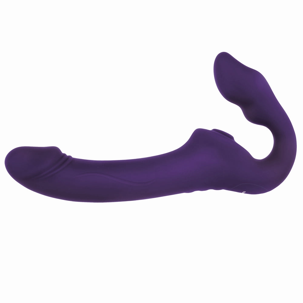 Evolved 2 Become 1 Vibrating Sucking Strapless Strap-On With Remote
