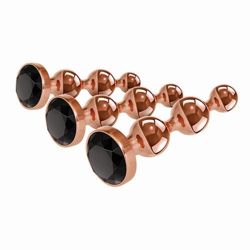 Evolved - Gender X Gold Digger Anal Set (Rose Gold/Black)
