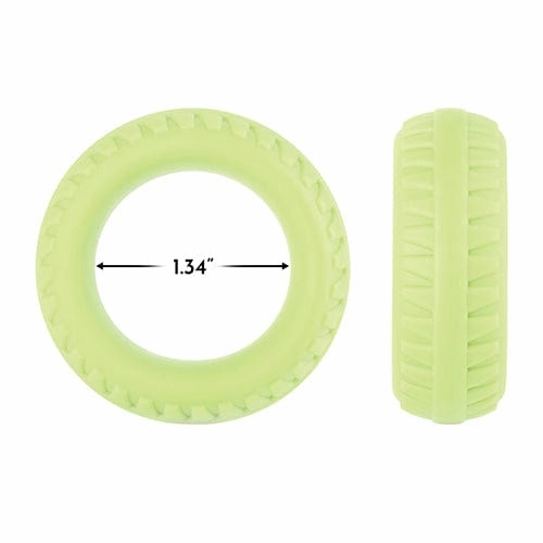 Forto - F 12 Silicone Cock Ring Glow in the Dark (Yellow)