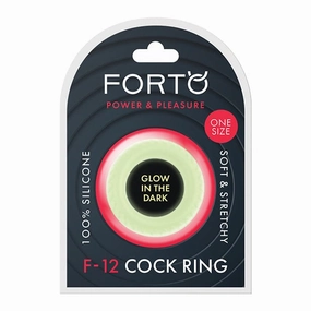Forto - F 12 Silicone Cock Ring Glow in the Dark (Yellow)