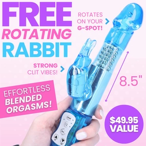 FREE Rotating Rabbit Vibrator: Have O-Mazing Blended Clit & G-Spot Orgasms