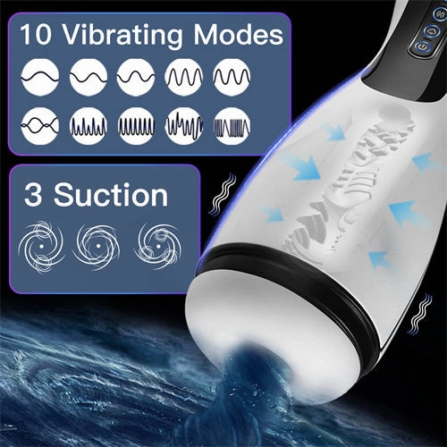 GoodNight - Sucking Male Masturbator with Airbag Massaging,  Suction & Vibration