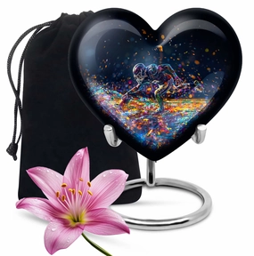 Heart Tribute Footboll Urn - An Rest Spot for Loved Ones - Adult