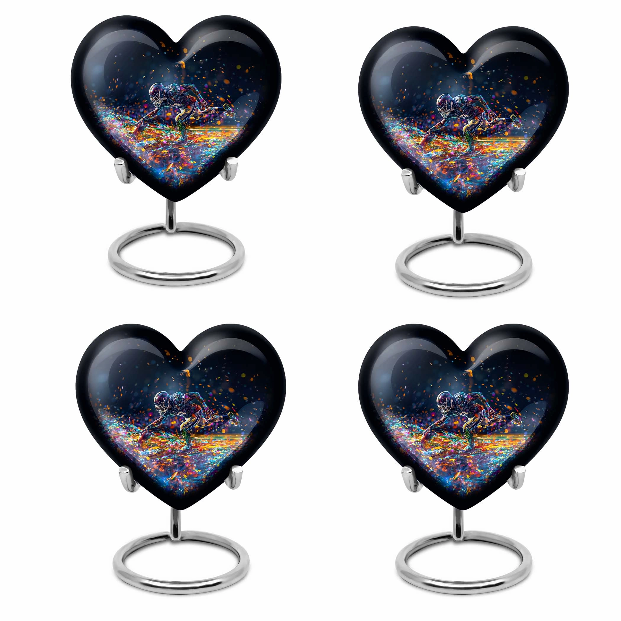 Heart Tribute Footboll Urn - An Rest Spot for Loved Ones - Adult