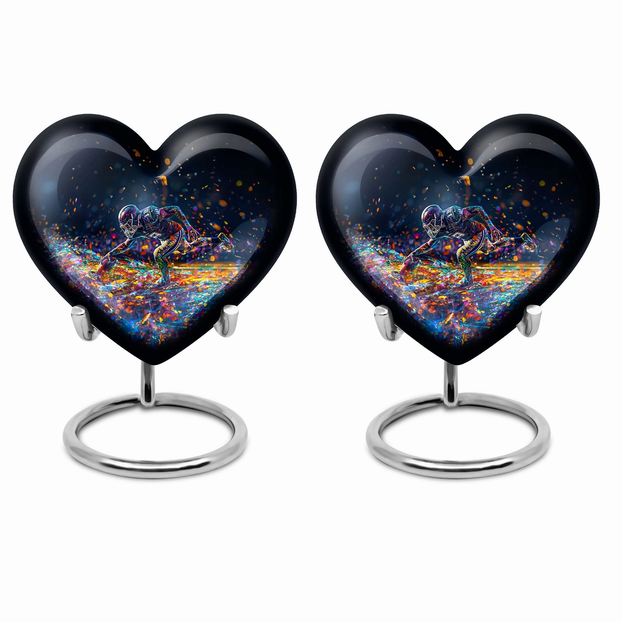 Heart Tribute Footboll Urn - An Rest Spot for Loved Ones - Adult