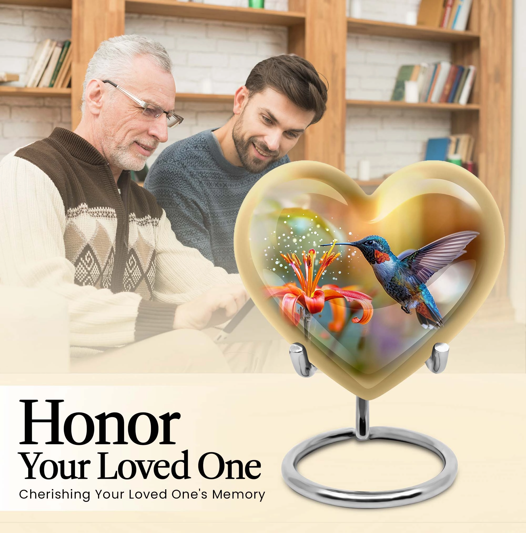 Heartfelt Memories Hummingbird Cremation Urn for Cherished