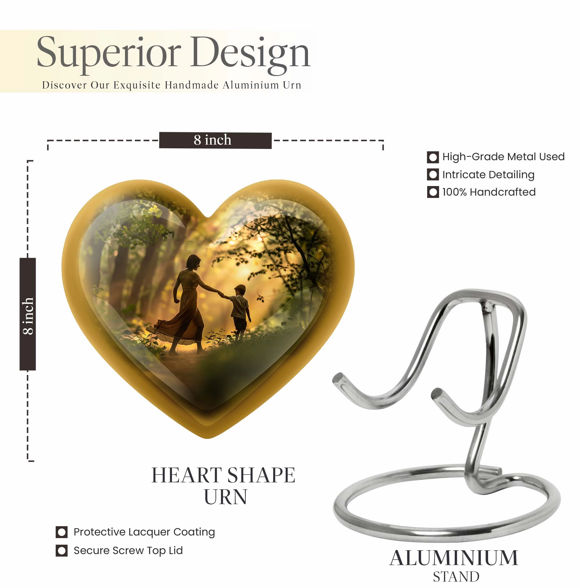 Heartfelt Rememberance - Mother Urn Keepsake Cremation Urn