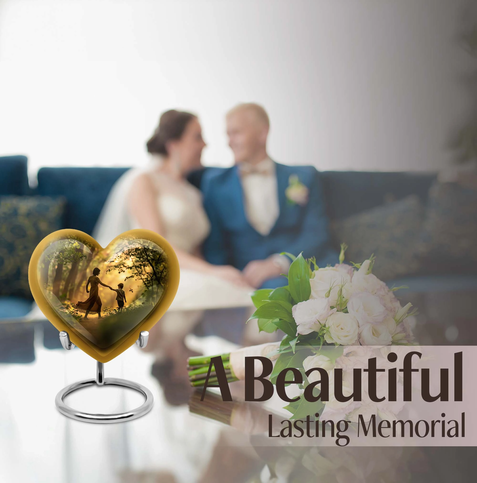Heartfelt Rememberance - Mother Urn Keepsake Cremation Urn