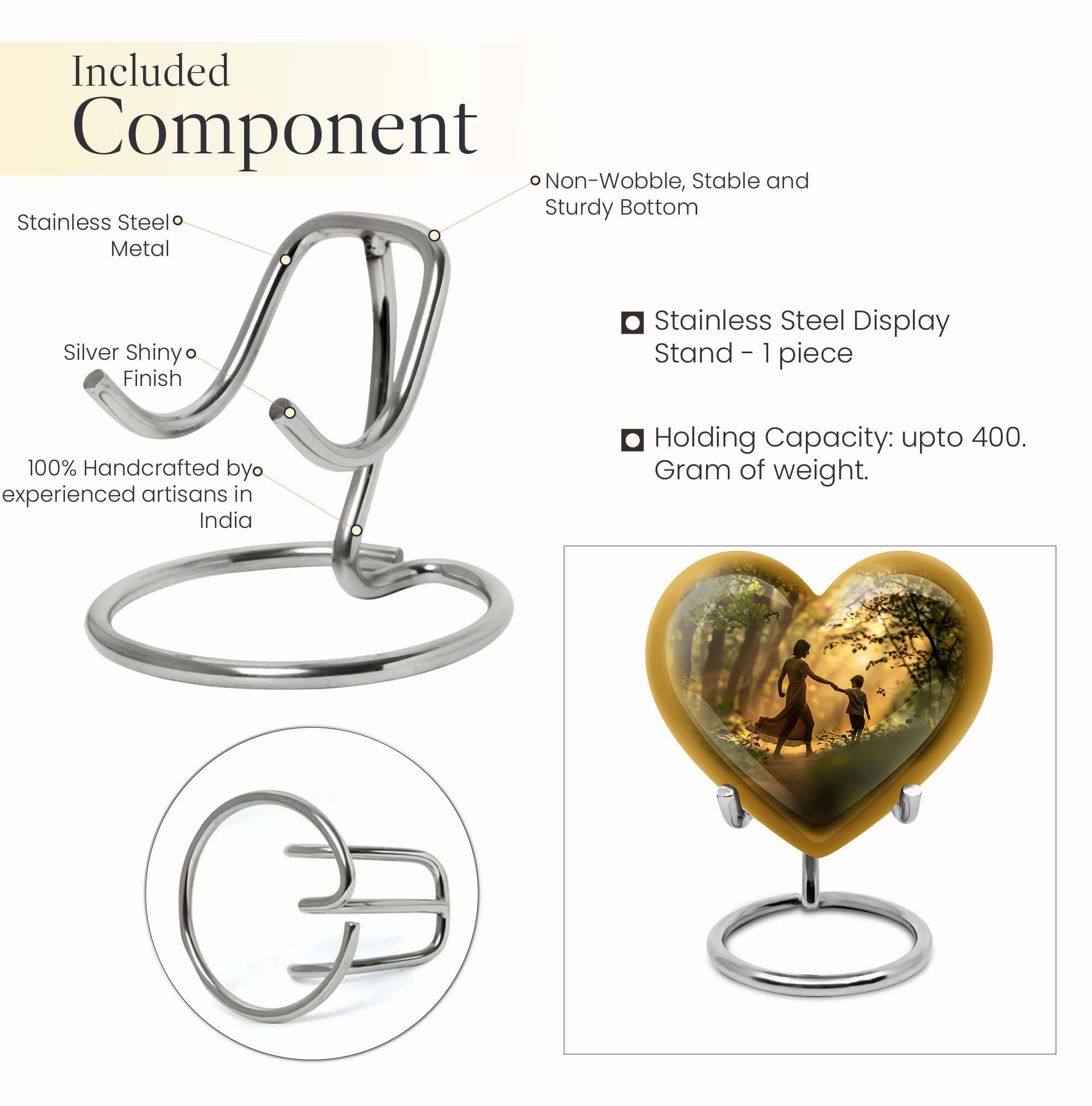 Heartfelt Rememberance - Mother Urn Keepsake Cremation Urn