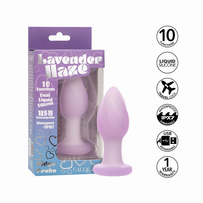 Lavender Haze Ridge Vibrating Butt Plug