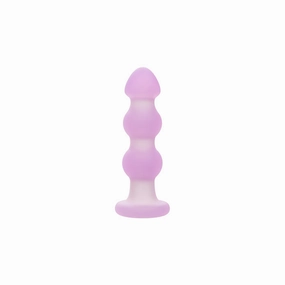 Lavender Haze Vibrating Beaded Butt Plug