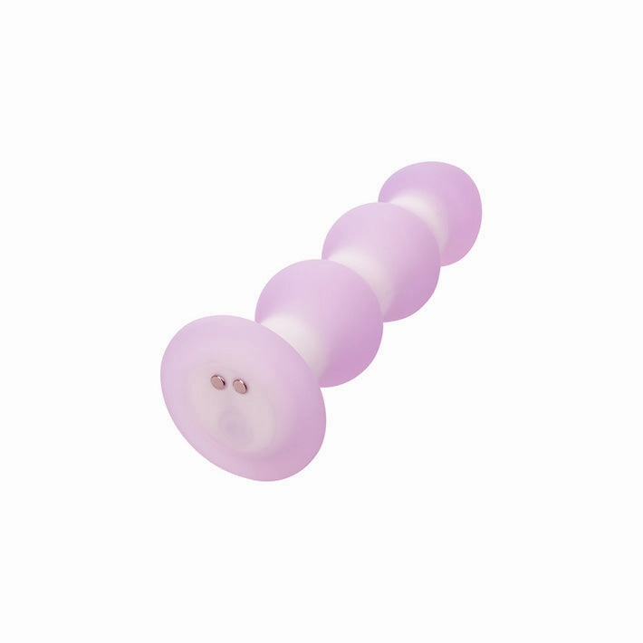 Lavender Haze Vibrating Beaded Butt Plug