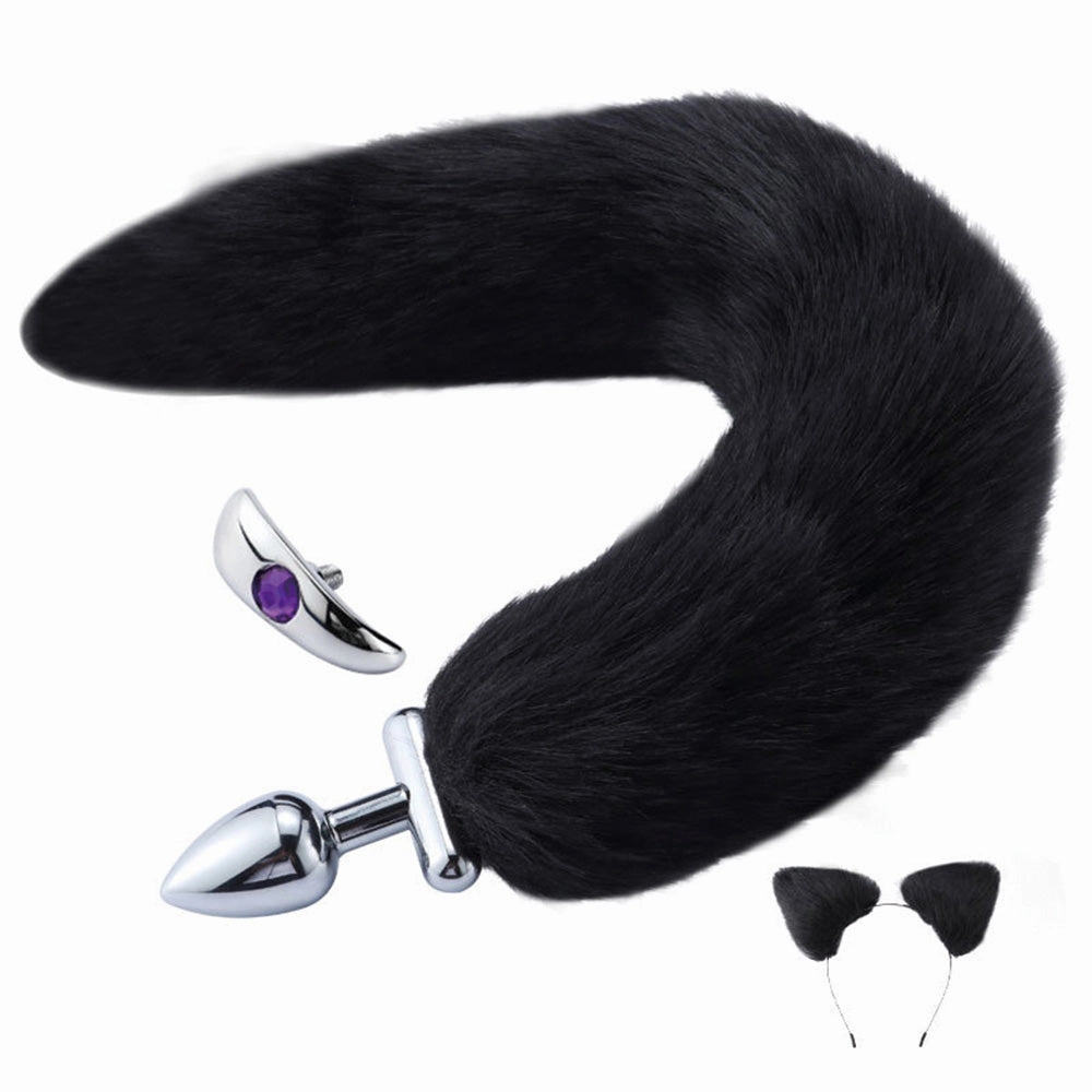 Leto Poseable Furry Tail Metal Butt Plug & Ears Kit