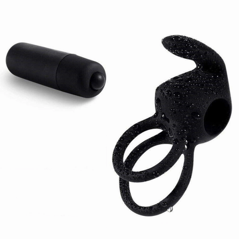 Leto Vibrating Tongue Dual Cock & Ball Ring