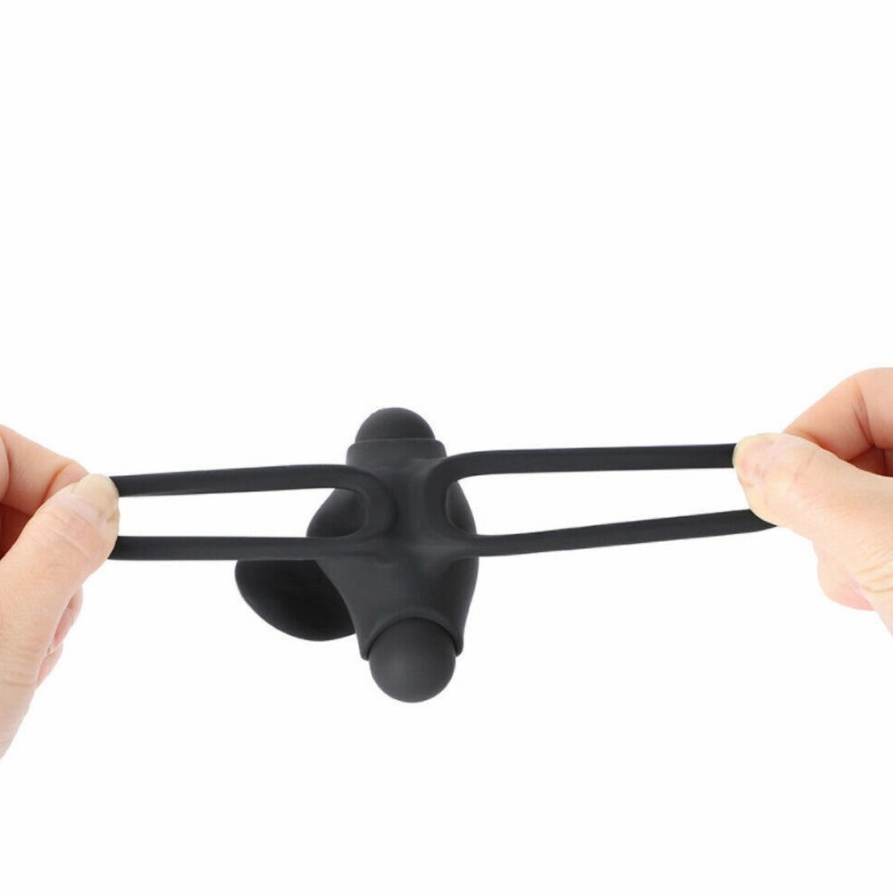 Leto Vibrating Tongue Dual Cock & Ball Ring