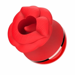Lurevibe - Rose Lip Suction Tongue Licking Massager Clitoral Stimulator