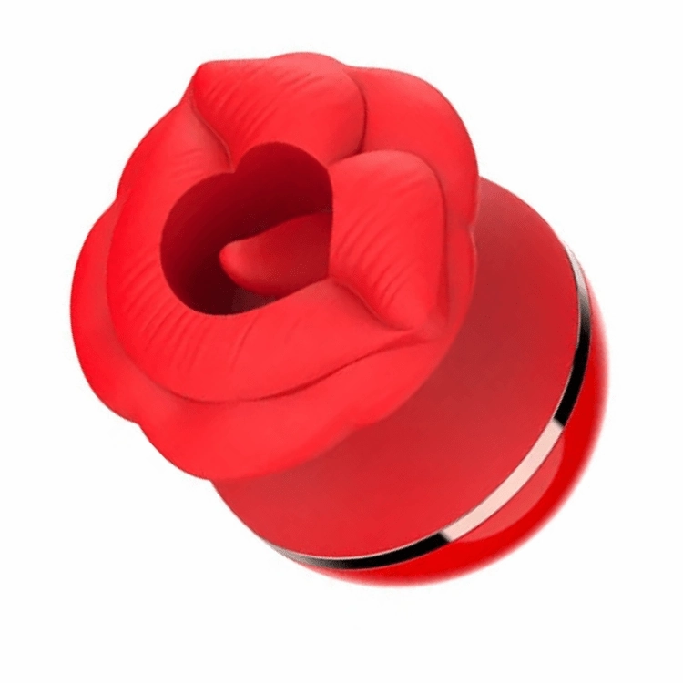 Lurevibe - Rose Lip Suction Tongue Licking Massager Clitoral Stimulator