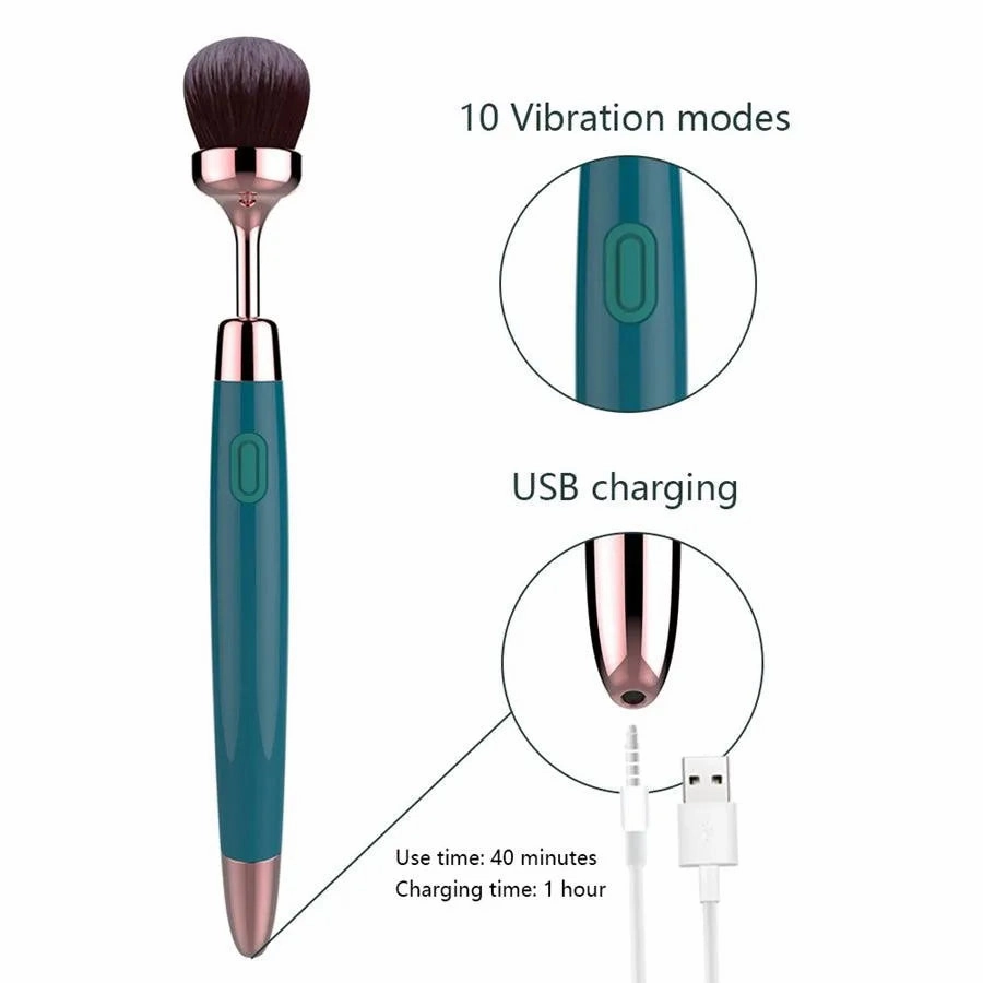 Makeup Brush Clit Vibrator