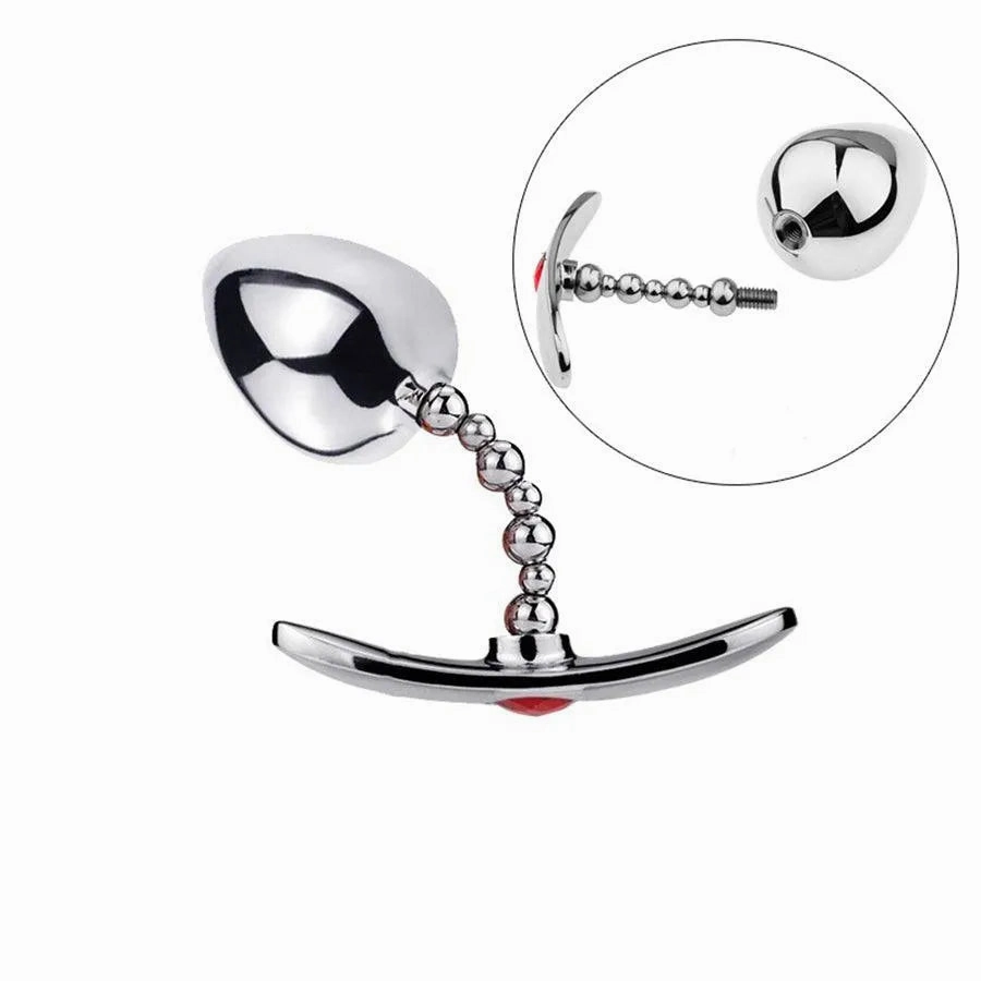 Metal Anal Beads Butt Plug for Sex Game