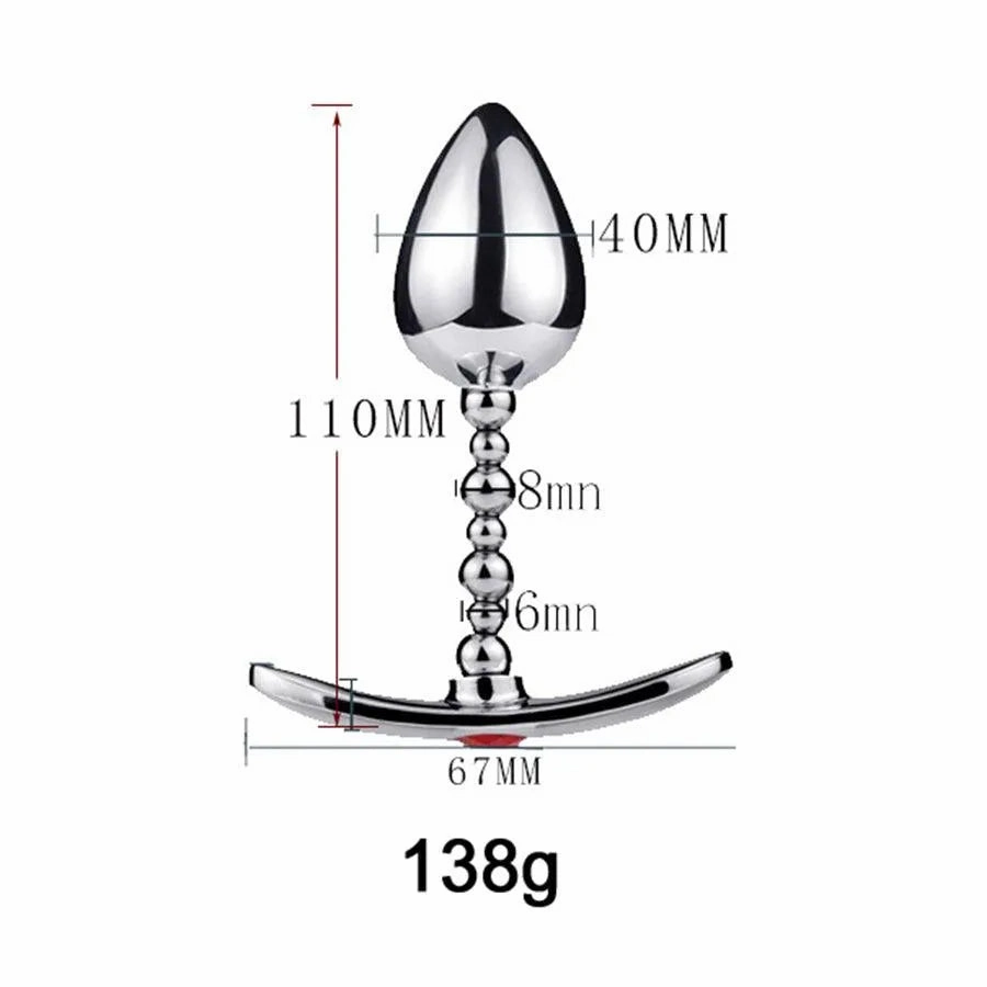 Metal Anal Beads Butt Plug for Sex Game
