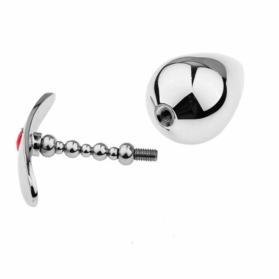 Metal Anal Beads Butt Plug for Sex Game