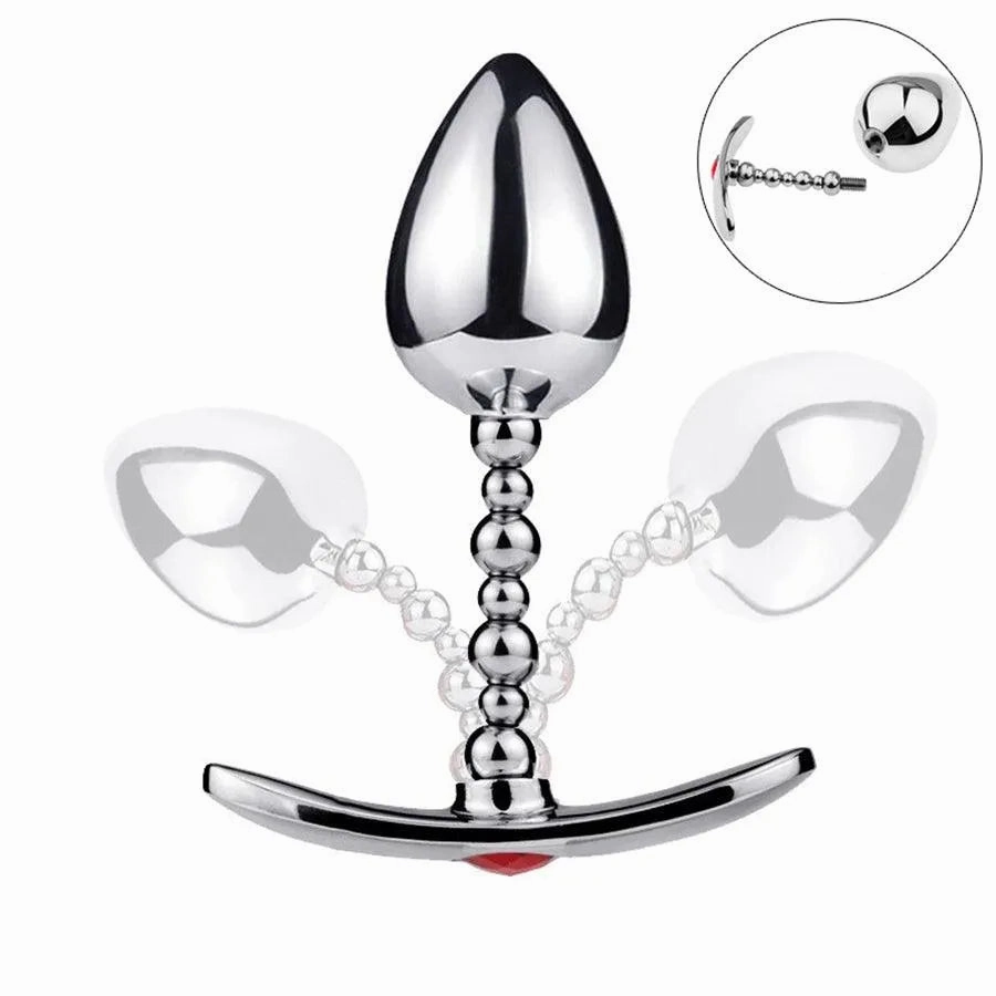 Metal Anal Beads Butt Plug for Sex Game