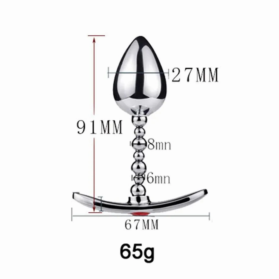Metal Anal Beads Butt Plug for Sex Game