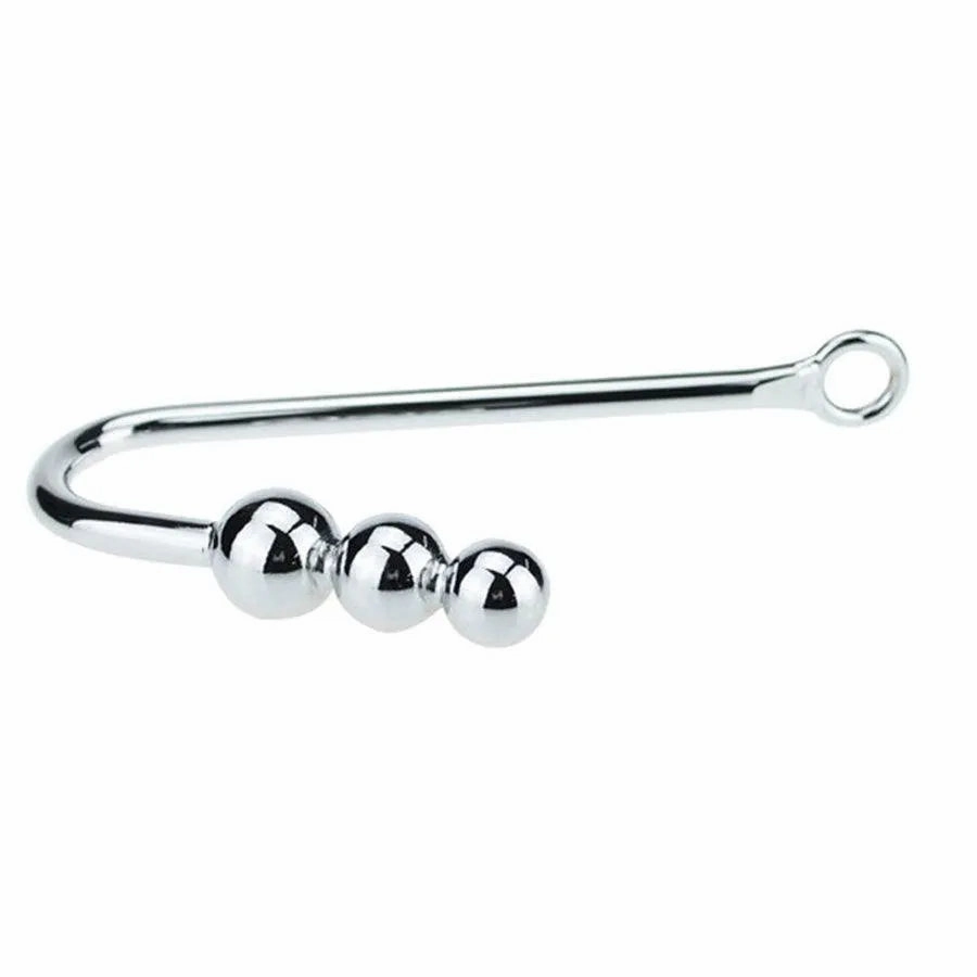 Metal Anal Hook with 3 Balls