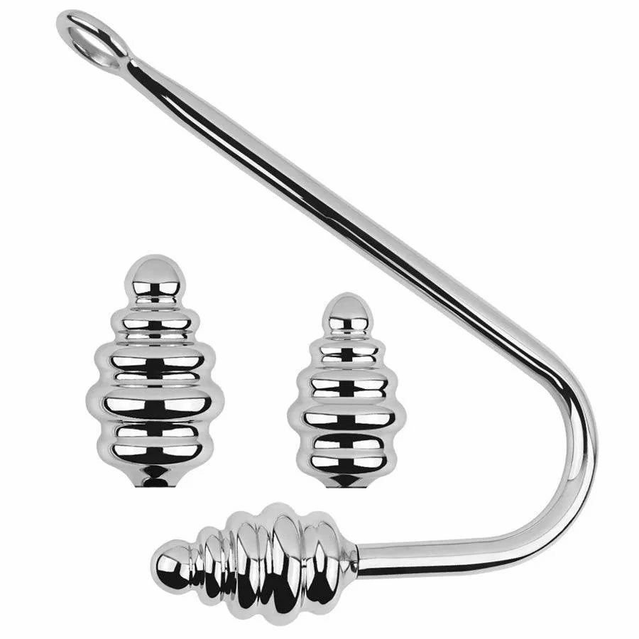 Metal Anal Hook with Thread Butt Plug