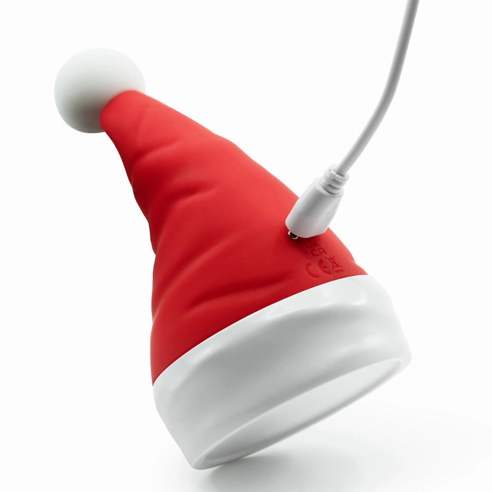 Naughty Santa Hat Christmas Rolling Pearl Clitoral Vibrator
