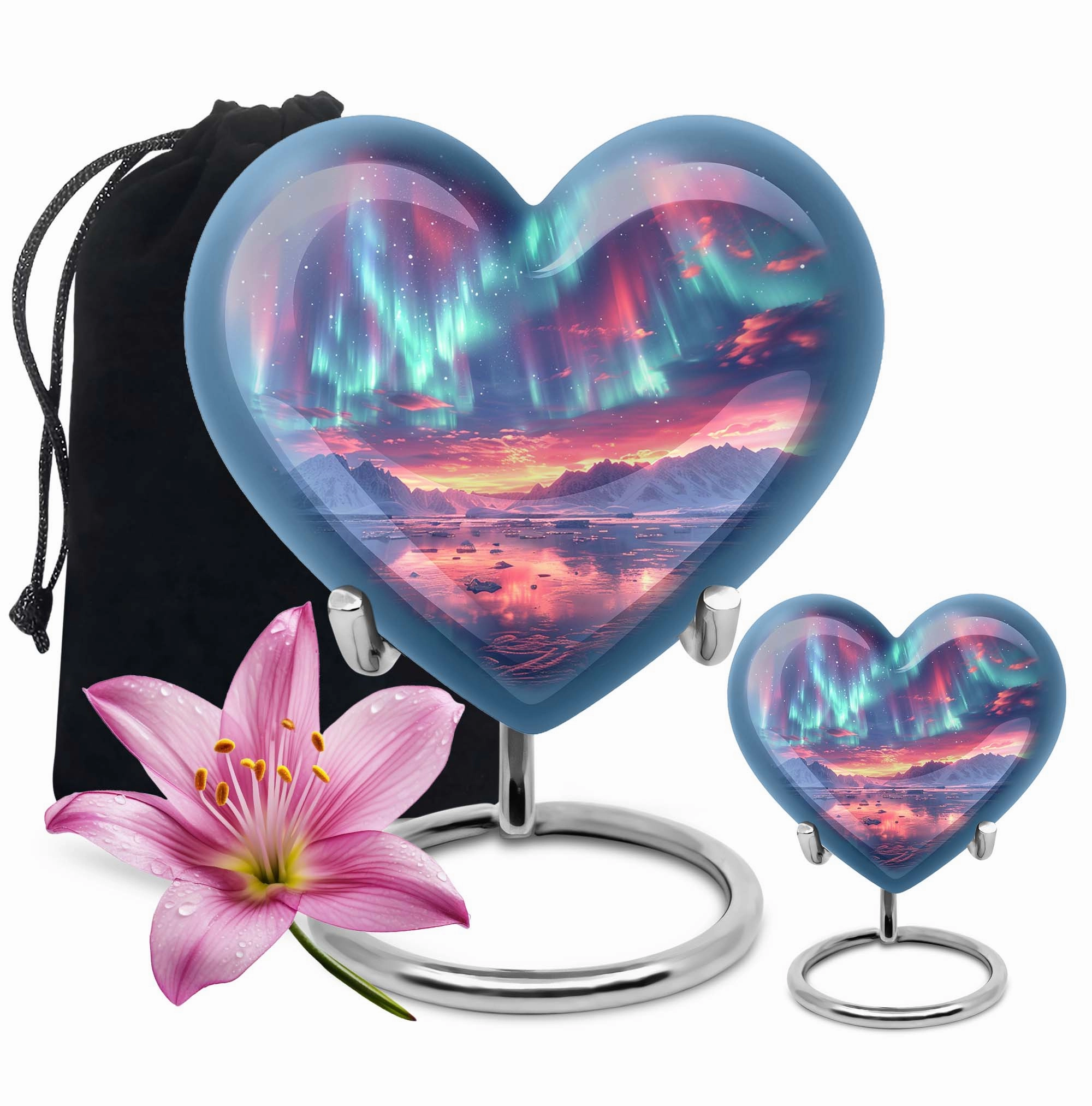 Northern Lights Cremation Urn - Symbolic Memorial Tribute for Men