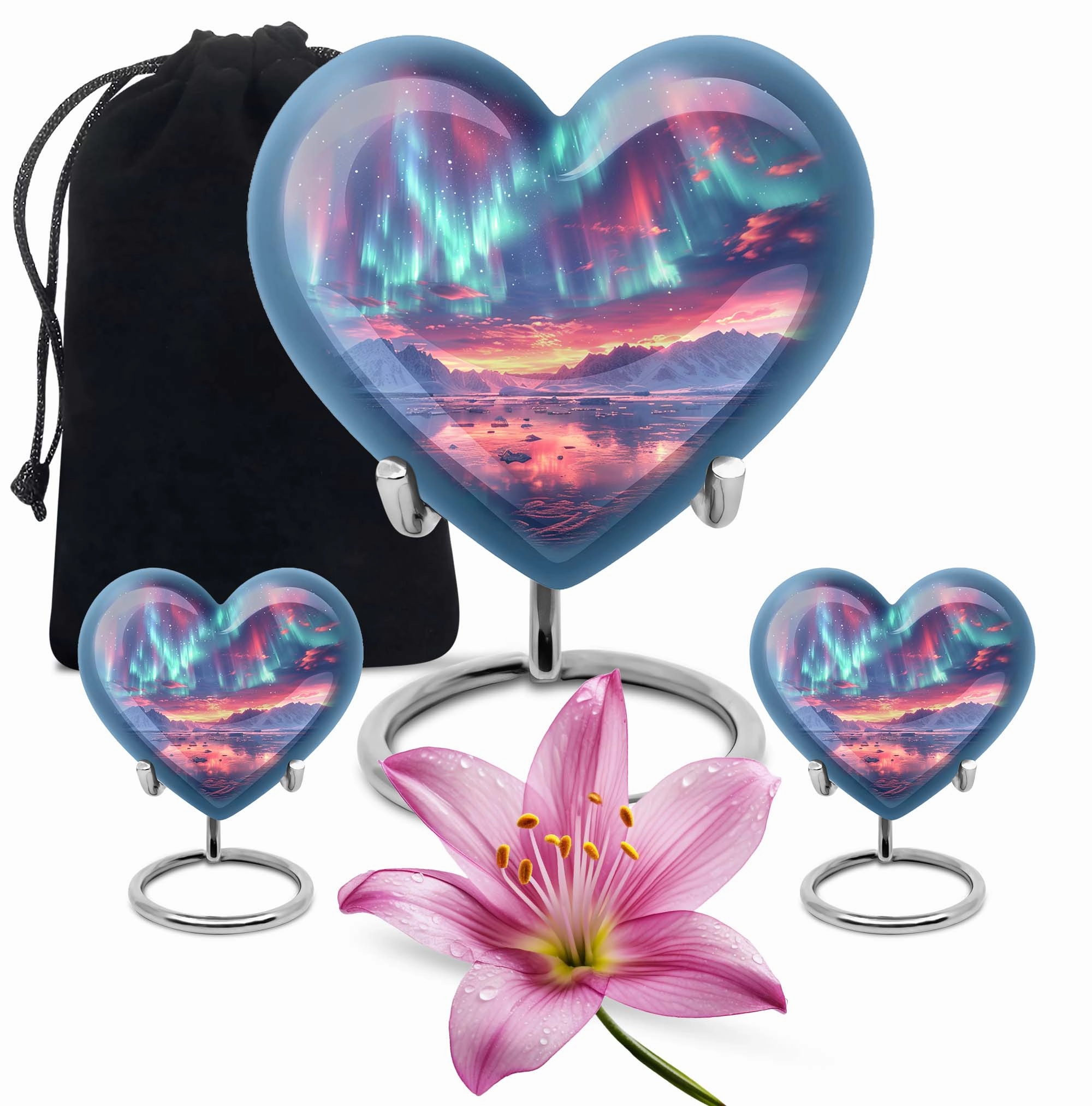 Northern Lights Cremation Urn - Symbolic Memorial Tribute for Men
