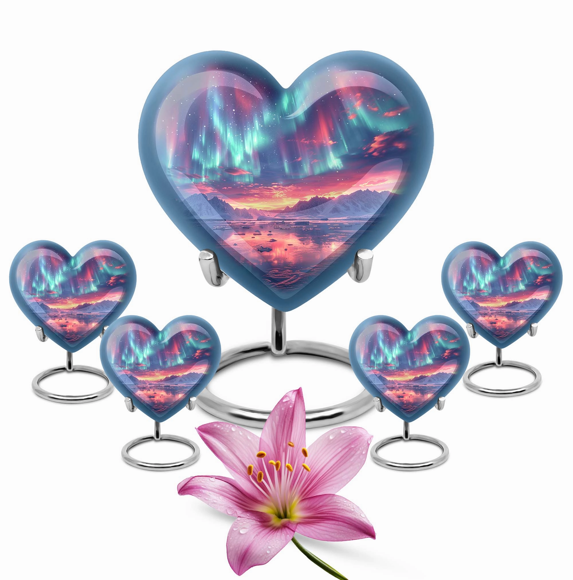 Northern Lights Cremation Urn - Symbolic Memorial Tribute for Men