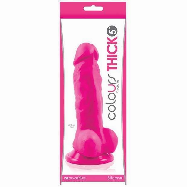 NS Novelties - Colours Pleasures Thick Silicone Suction Cup Realistic Dildo with Balls
