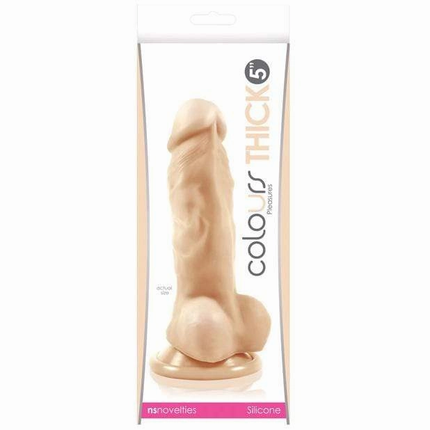 NS Novelties - Colours Pleasures Thick Silicone Suction Cup Realistic Dildo with Balls