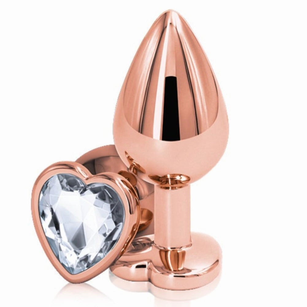 NS Novelties Rainbow Heart Jeweled Metal Butt Plug
