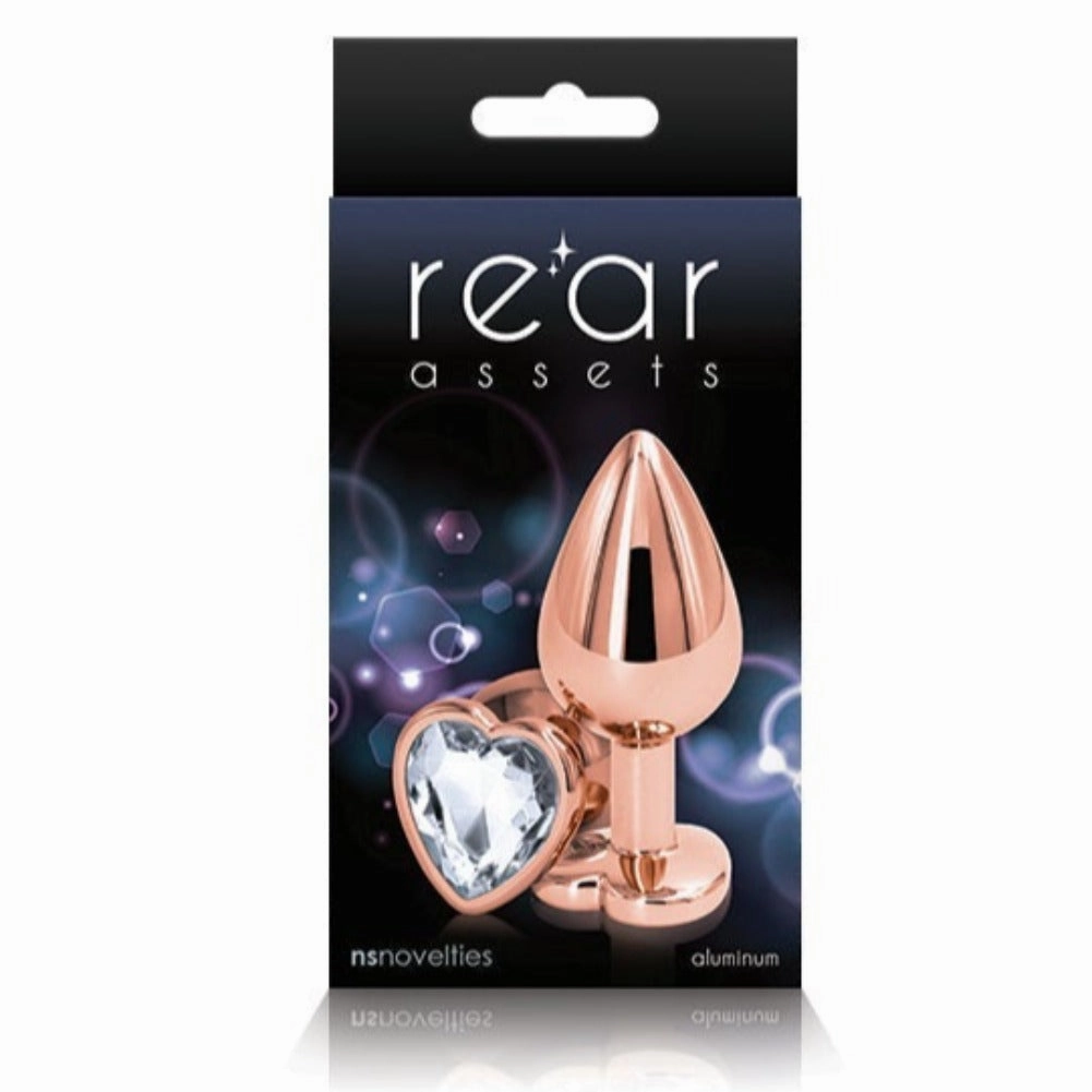 NS Novelties Rainbow Heart Jeweled Metal Butt Plug