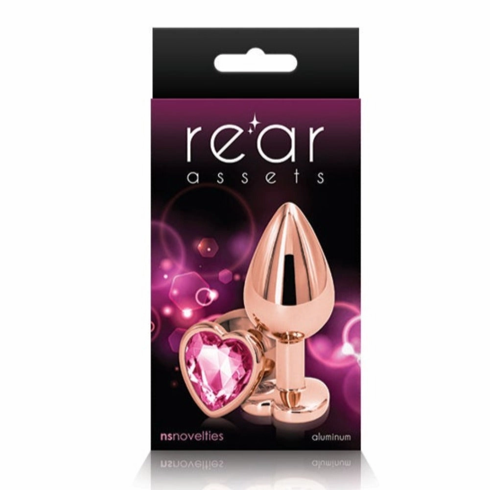 NS Novelties Rainbow Heart Jeweled Metal Butt Plug
