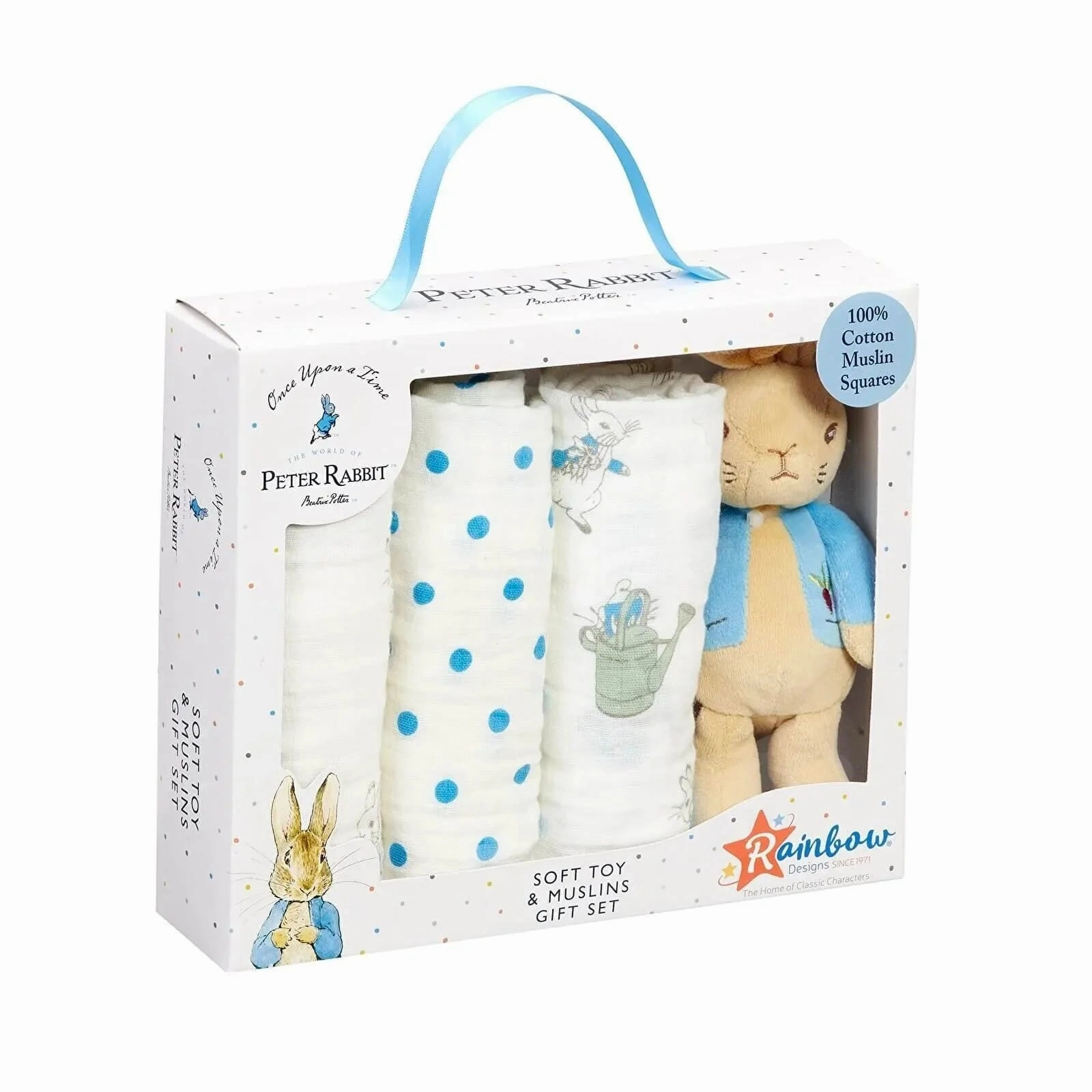 Peter Rabbit Soft Toy and Muslin