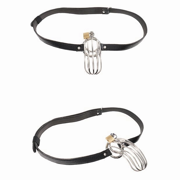 Pipedream - Fetish Fantasy Extreme The Prisoner Chastity Metal Cock Cage with Belt (Silver)