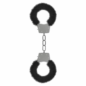 Pleasure Furry Handcuffs - Black