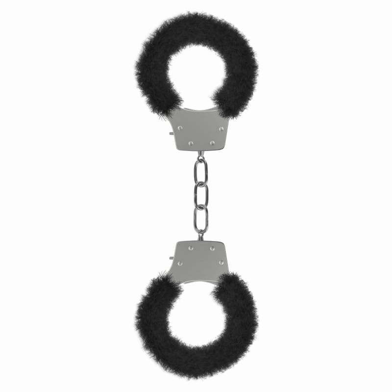 Pleasure Furry Handcuffs - Black
