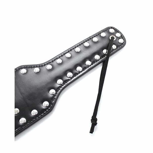 Plesur - Cut Out Heart with Studs Paddle BDSM (Black)