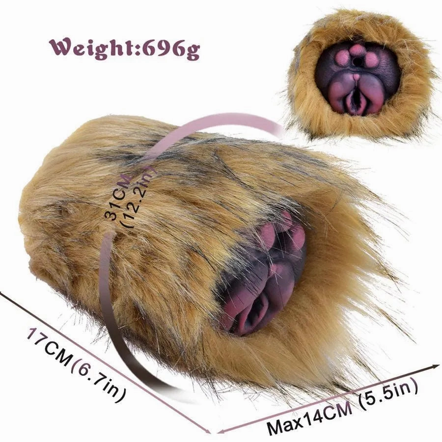 Plush Cat Fake Pussy Sex Toy for Men