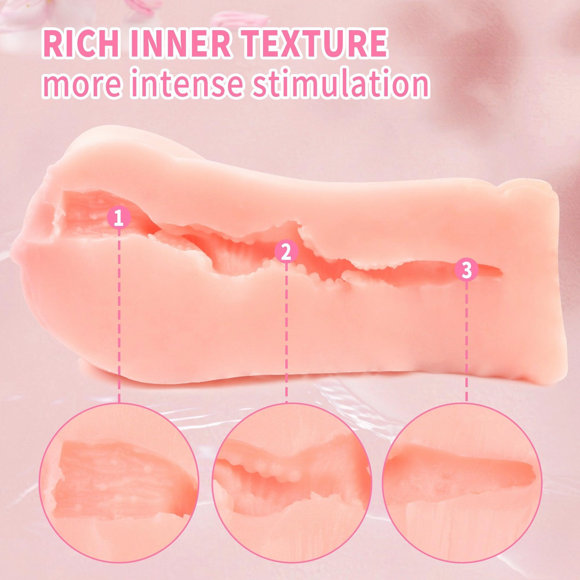 Propinkup Pink Realistic Pocket Pussy Silvia toys Male Masturbator